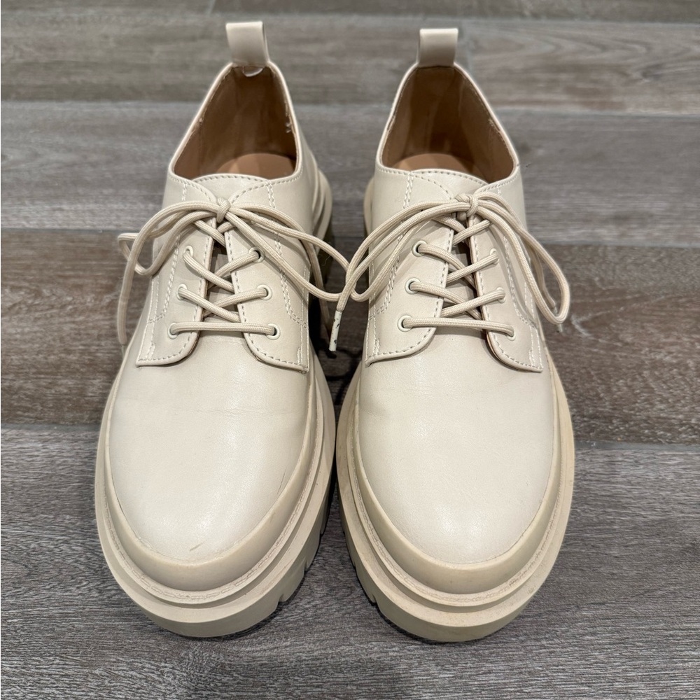 Steve Madden Off-White Lace-Up Women's Loafers